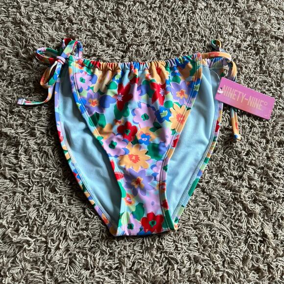 NWT! Juniors' Ninety-Nine° Tunnel Side-Tie Floral Bikini Bottoms Size Large - Picture 6 of 6